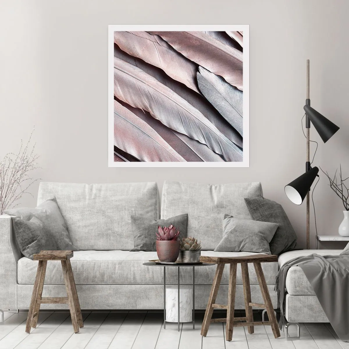 Poster - Argento rosato - 30x30 cm