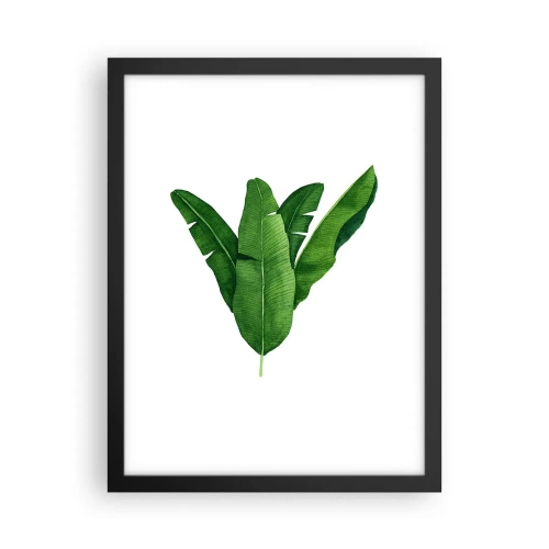 Poster in cornice nera - Simmetria verde - 30x40 cm