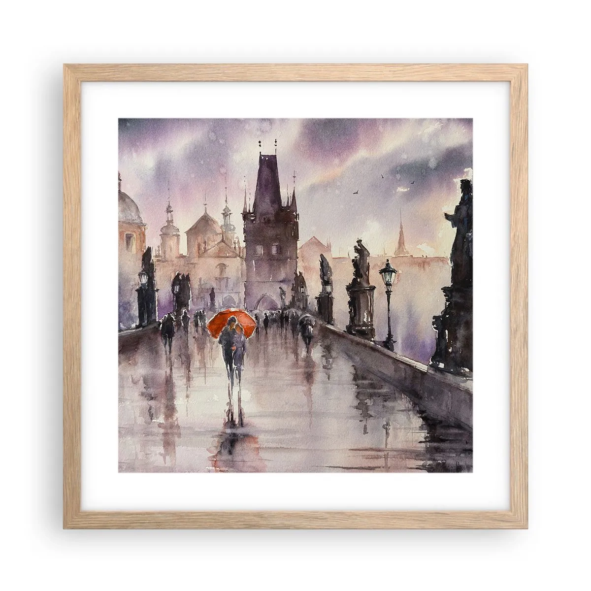 Poster in cornice rovere chiaro - Le persone non cambiano - 40x40 cm