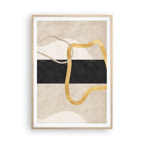 Poster in cornice rovere chiaro - Forme intrecciate - 70x100 cm