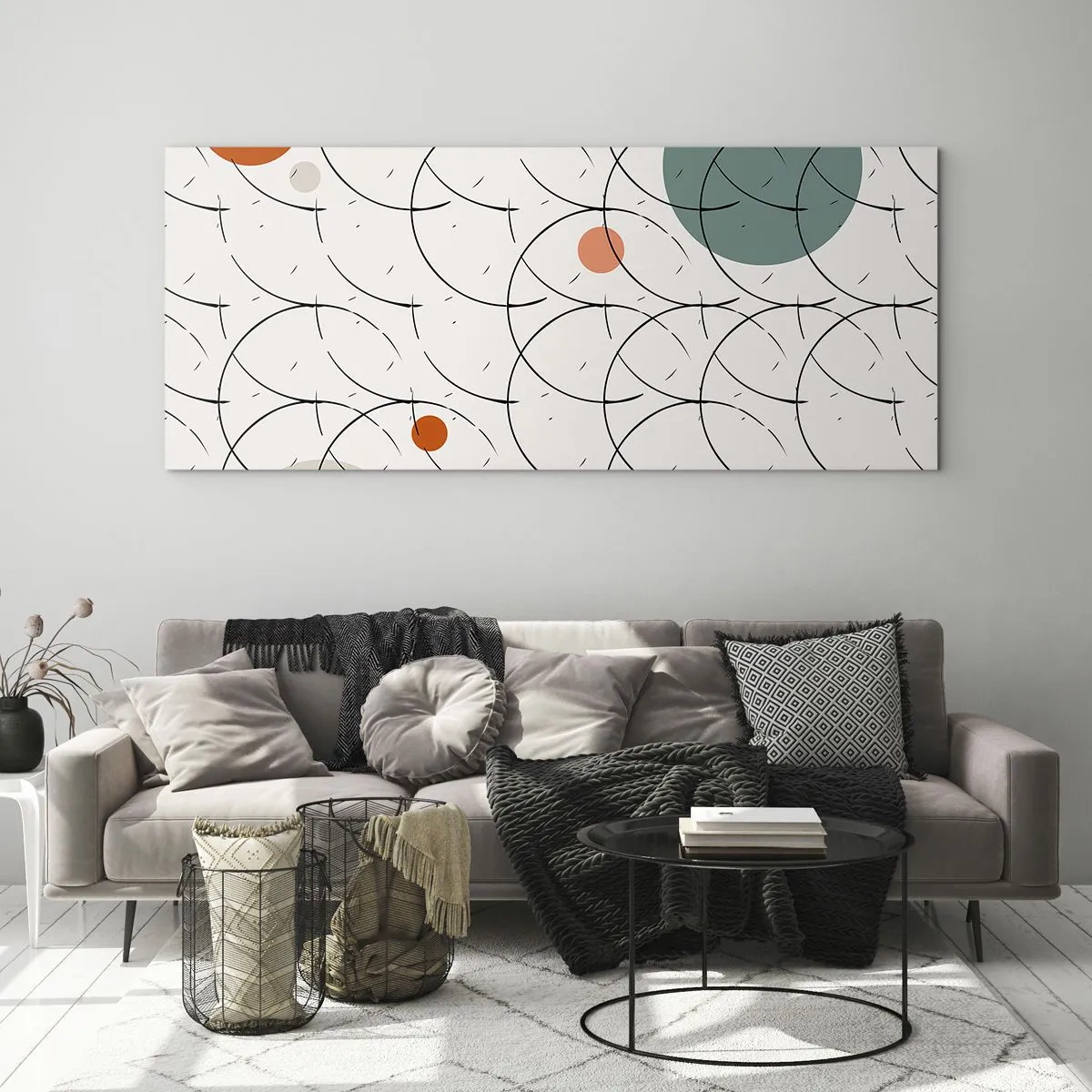 Quadro su vetro - Nello spirito della pop-art - 90x30 cm