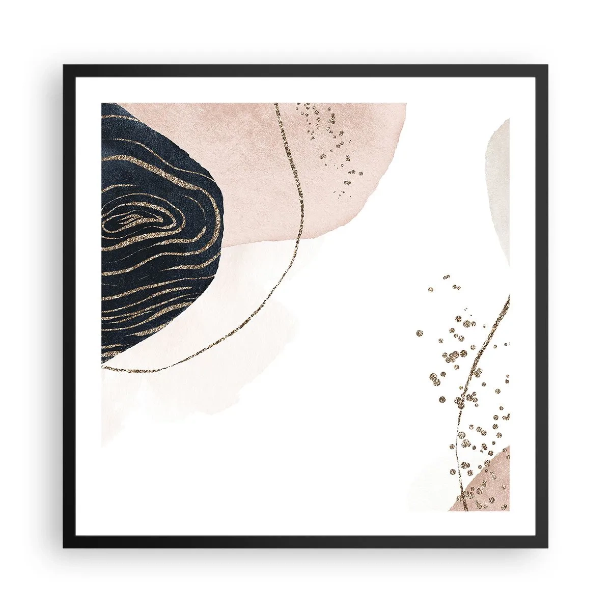 Poster in cornice nera - Tutto scorre - 60x60 cm