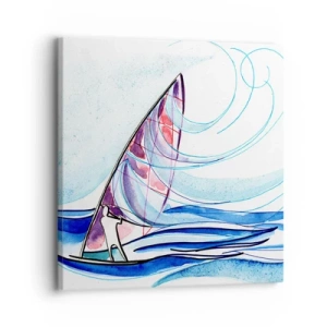 Quadro su tela - Stampe su Tela - Con il vento al ritmo delle onde - 30x30 cm