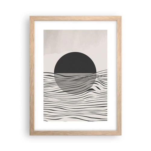 Poster in cornice rovere chiaro - Composizione a metà - 30x40 cm