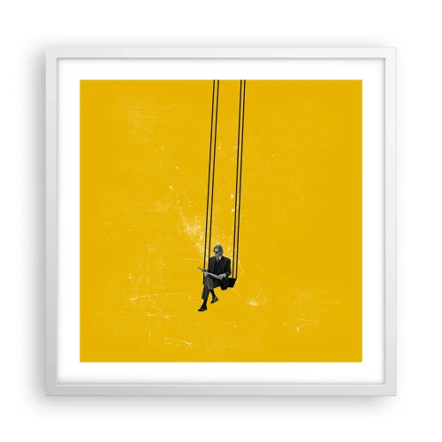 Poster in cornice bianca - Un giorno come tanti - 50x50 cm