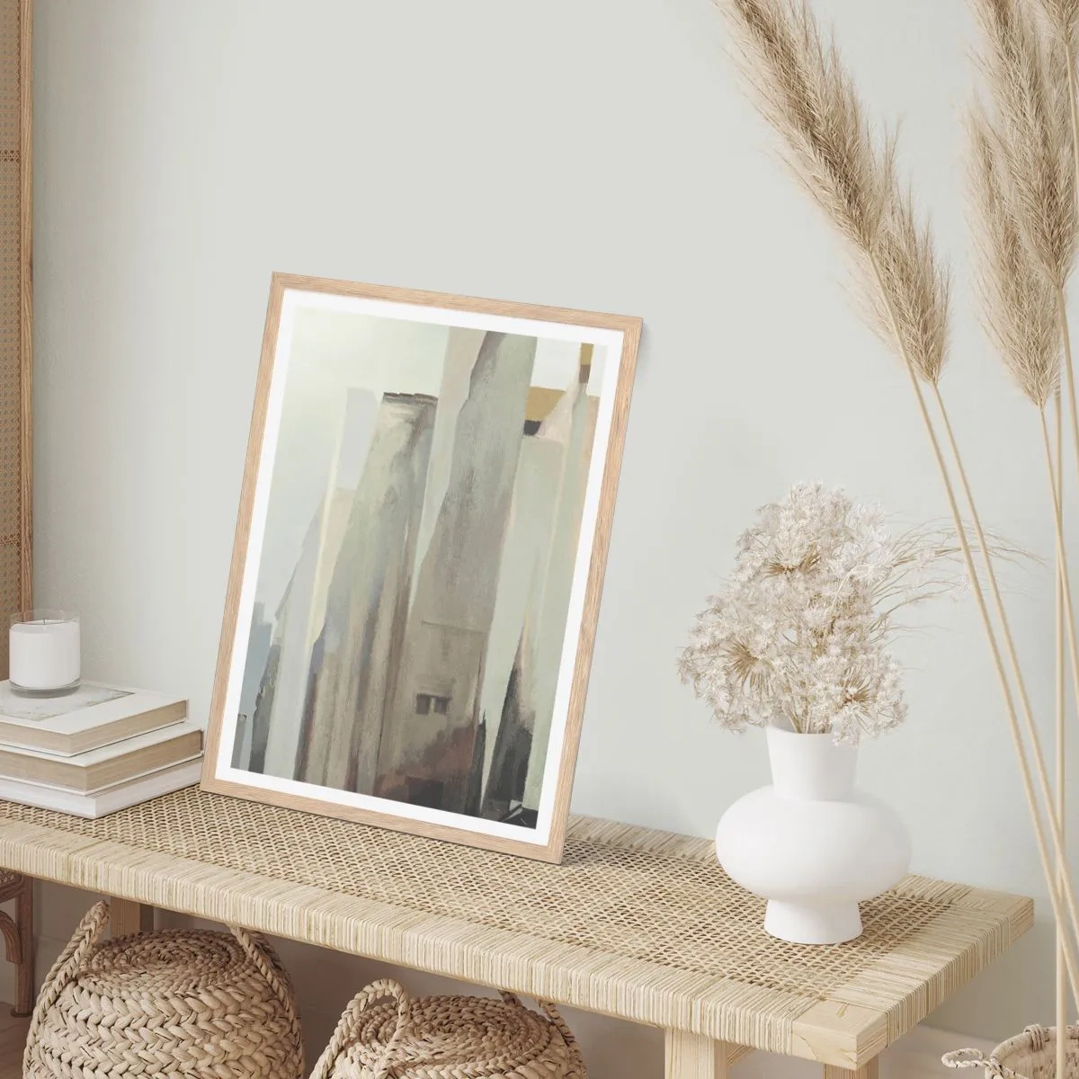 Poster in cornice rovere chiaro - Sogno sulla città - 70x100 cm