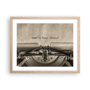 Poster in cornice rovere chiaro - Rispondimi - 50x40 cm