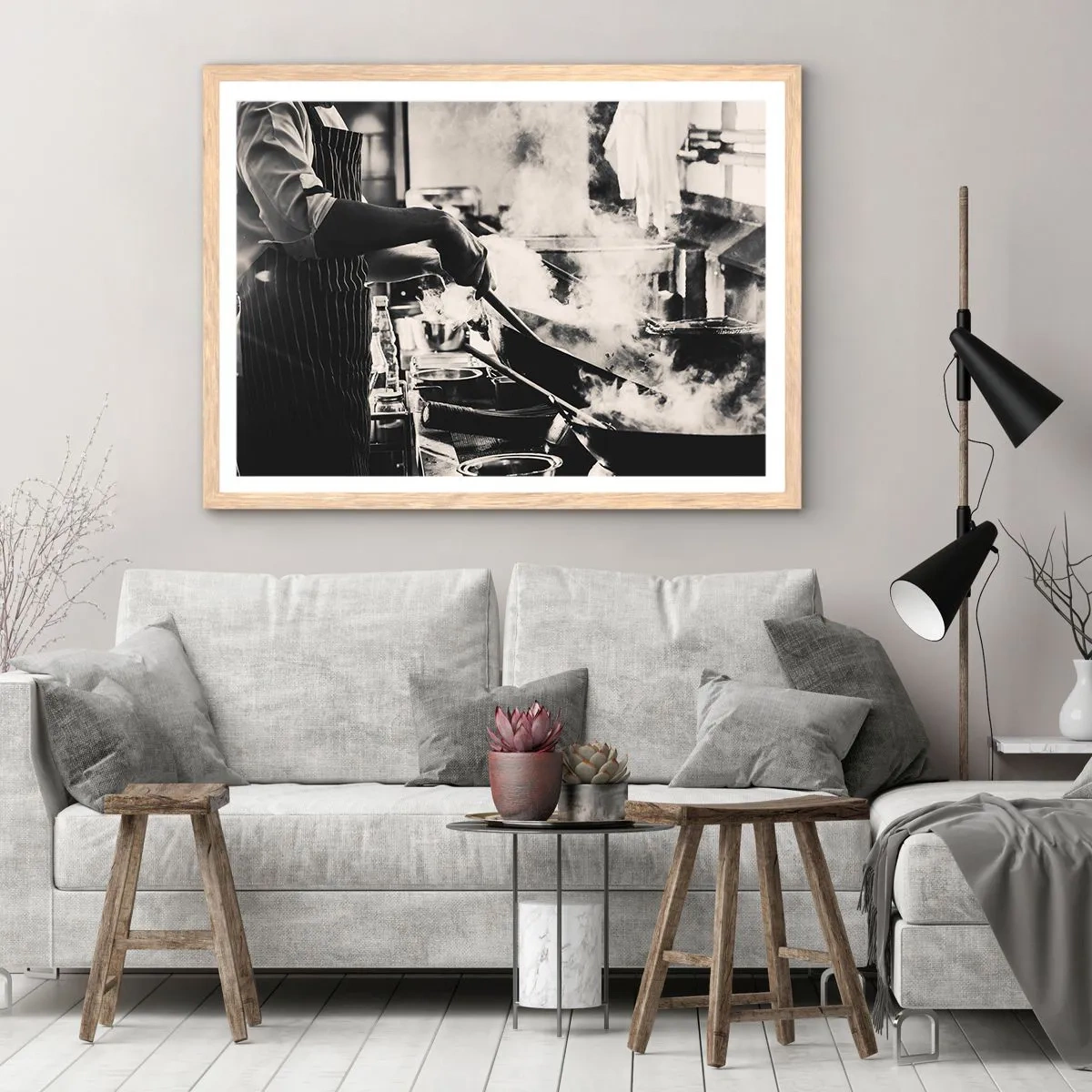 Poster in cornice rovere chiaro - L'alchimia dei sapori - 40x30 cm