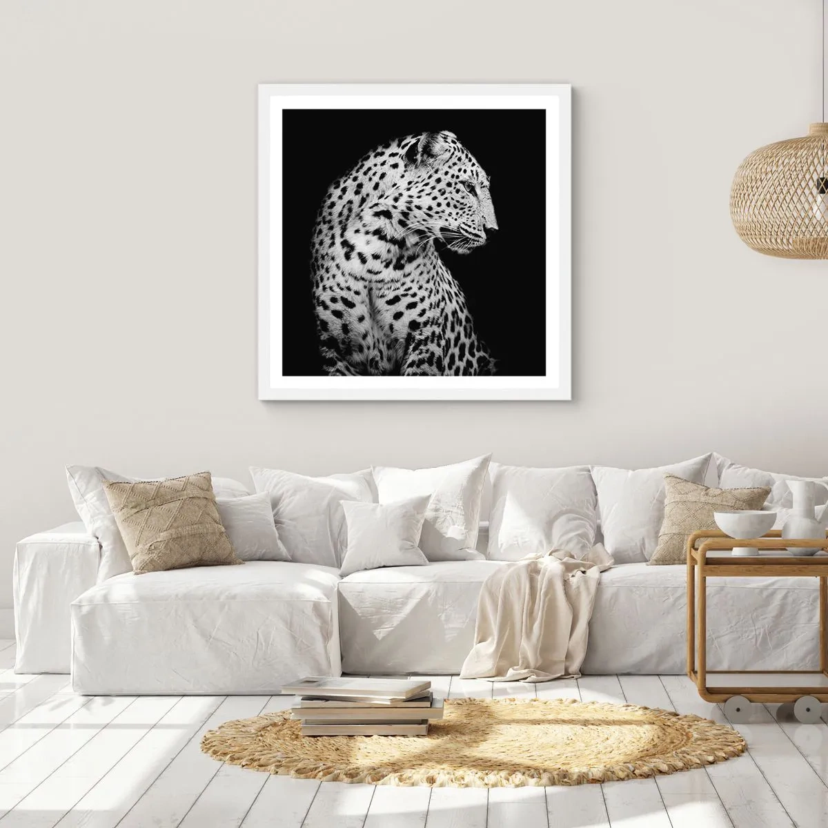 Poster in cornice bianca - Profilo destro perfetto! - 50x50 cm