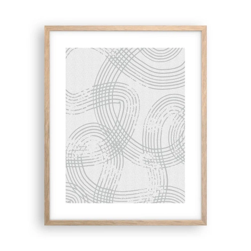 Poster in cornice rovere chiaro - Non vi è una via diritta - 40x50 cm