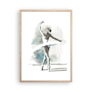 Poster in cornice rovere chiaro - Tramutata in un cigno - 50x70 cm