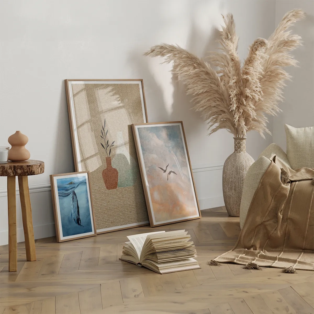 Poster in cornice rovere chiaro - Il vaso e il suo concetto - 70x100 cm