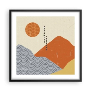Poster in cornice nera - Spirito giapponese - 50x50 cm
