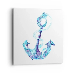 Quadro su tela - Stampe su Tela - La confidente dei segreti del mare - 30x30 cm