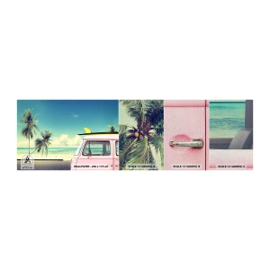 Campione di Fotomurale Premium Sand - Tempo di vacanze - Paesaggio, Spiaggia, Fare surf - 100x30 cm