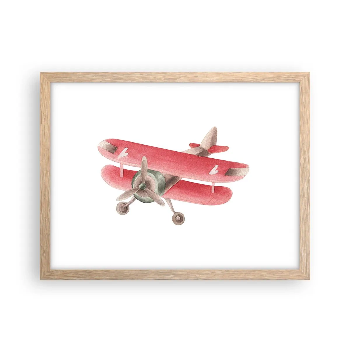 Poster in cornice rovere chiaro - Pronto a volare alto - 40x30 cm