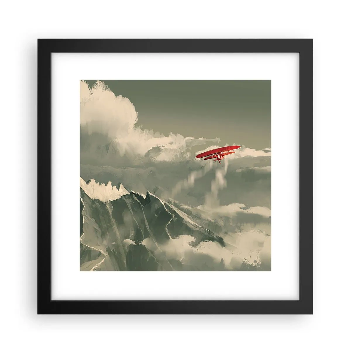 Poster in cornice nera - Pioniere senza paura - 30x30 cm