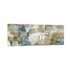 Quadro su vetro - Rimpasto geometrico - 90x30 cm