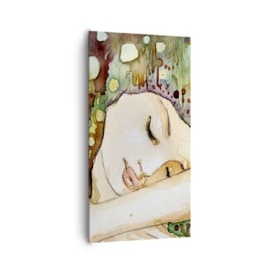 Quadro su tela - Stampe su Tela - Sogno smeraldo e viola - 65x120 cm