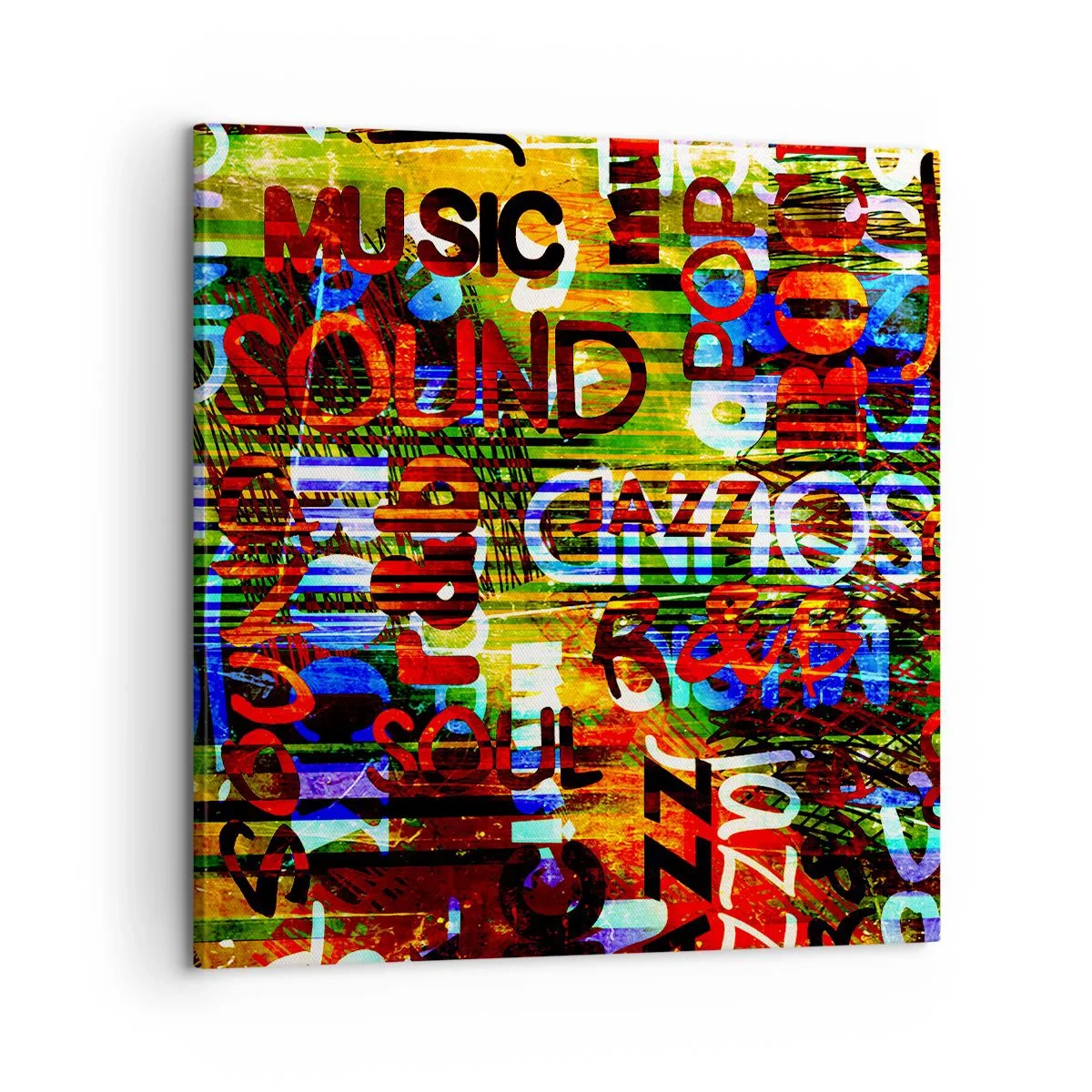 Quadro su tela - Stampe su Tela - Tutti i colori del suono - 60x60 cm