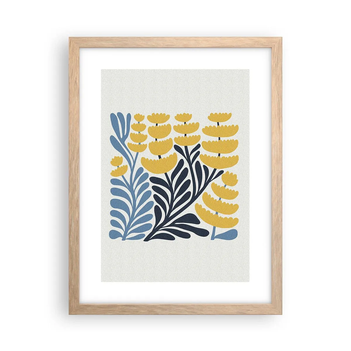 Poster in cornice rovere chiaro - Aiuola soleggiata - 30x40 cm