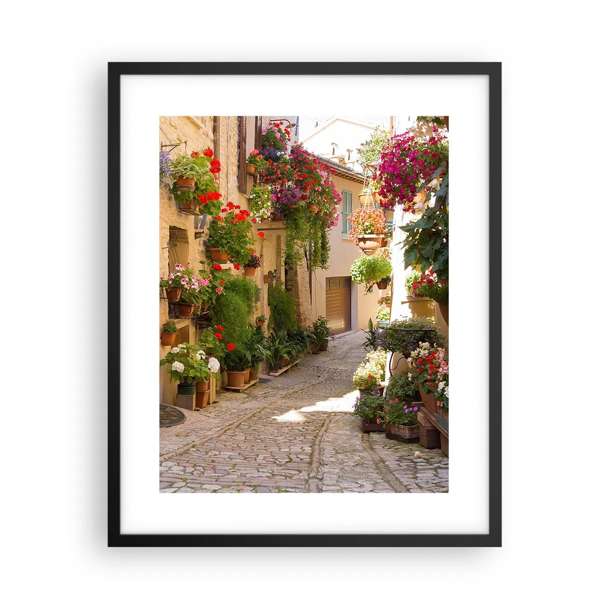 Poster in cornice nera - Un'esplosione di fiori - 40x50 cm