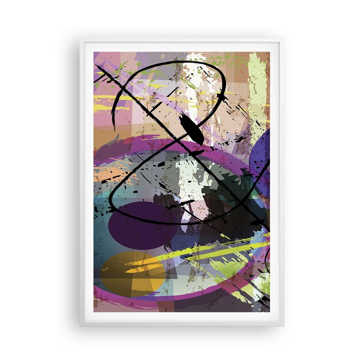 Poster in cornice bianca - Per la via diritta o tortuosa - 70x100 cm