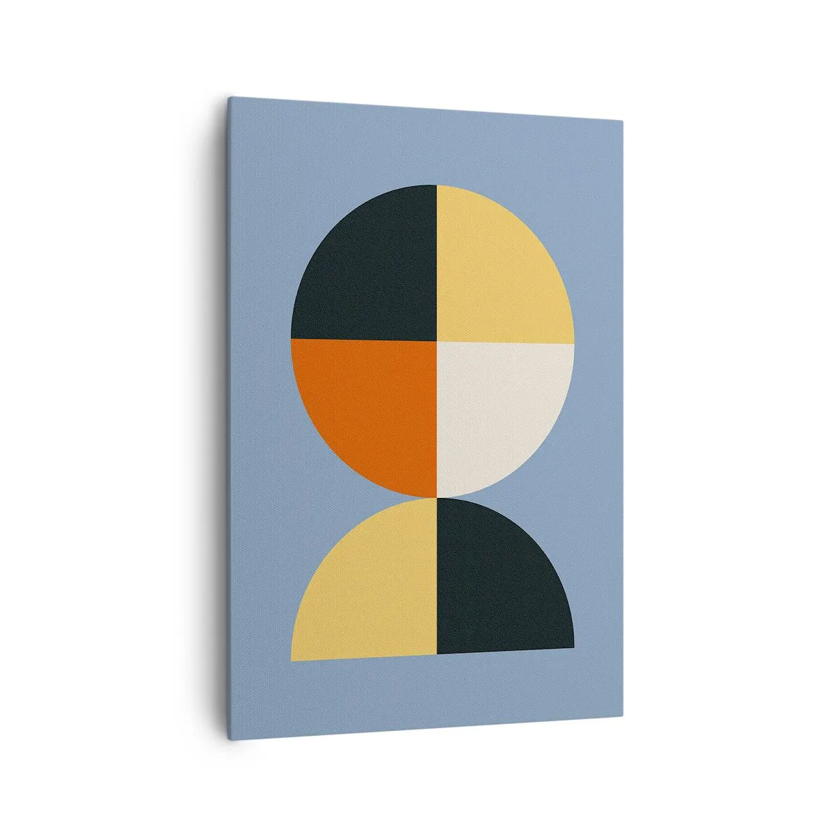 Quadro su tela - Stampe su Tela - Cerchi geometrici su sfondo blu - 70x100cm - Guarda e conta - Decorazione murale moderna per soggiorno e camera da letto ARTTOR