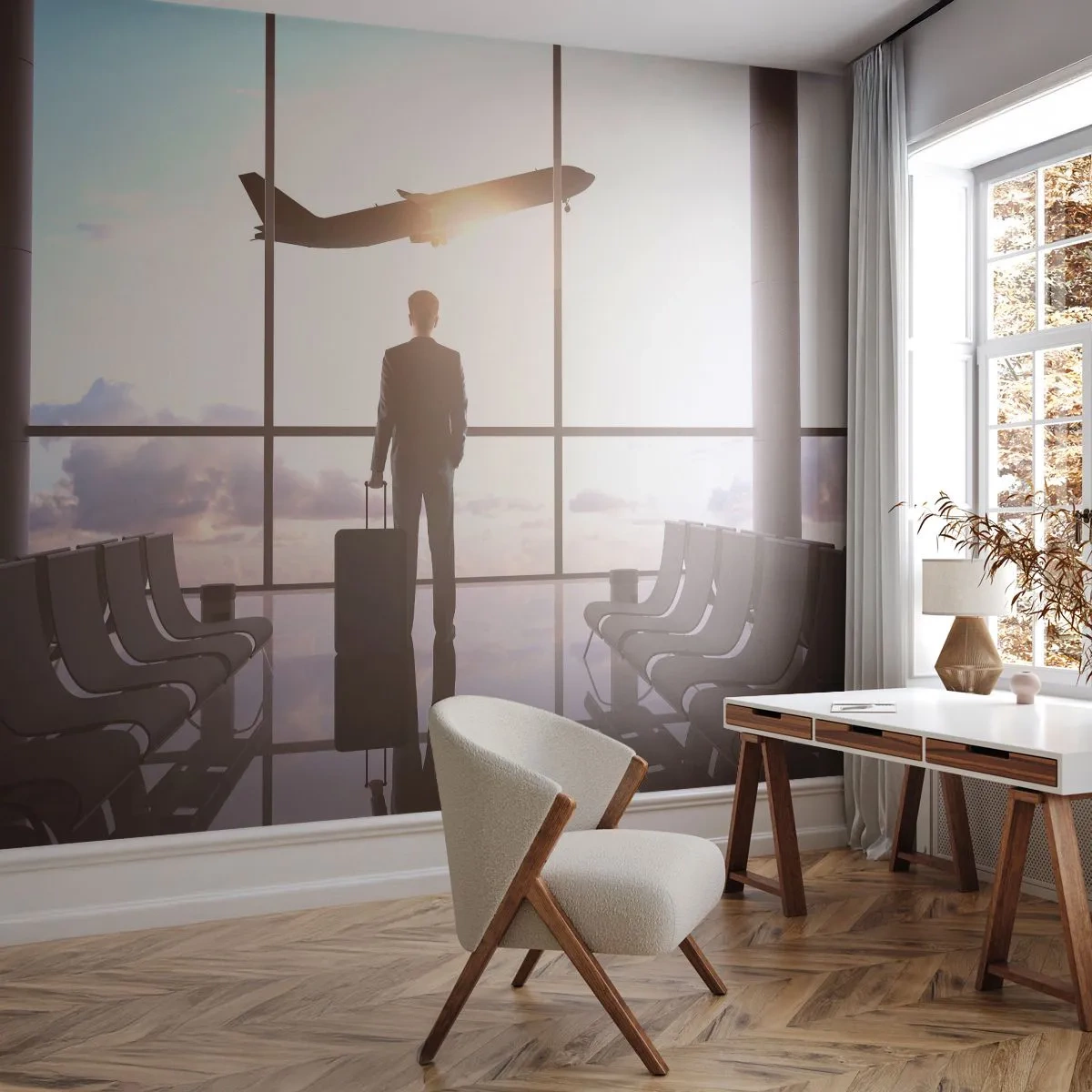 Fotomurali Premium Canvas - Hai tempo, rallenta - Aeroporto, Aereo, Viaggi - 150x105 cm