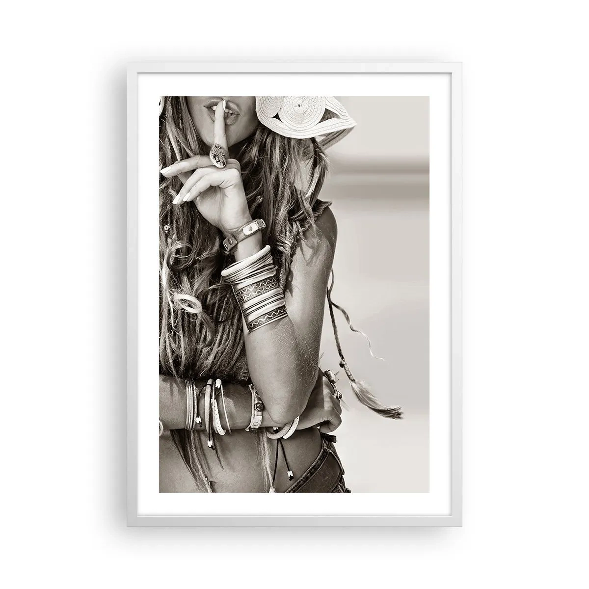 Poster in cornice bianca - Come una ragazza - 50x70 cm