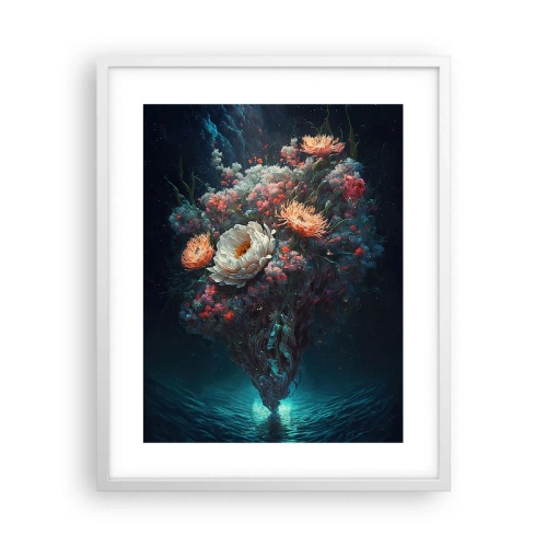 Poster in cornice bianca - Uno strano giardino - 40x50 cm