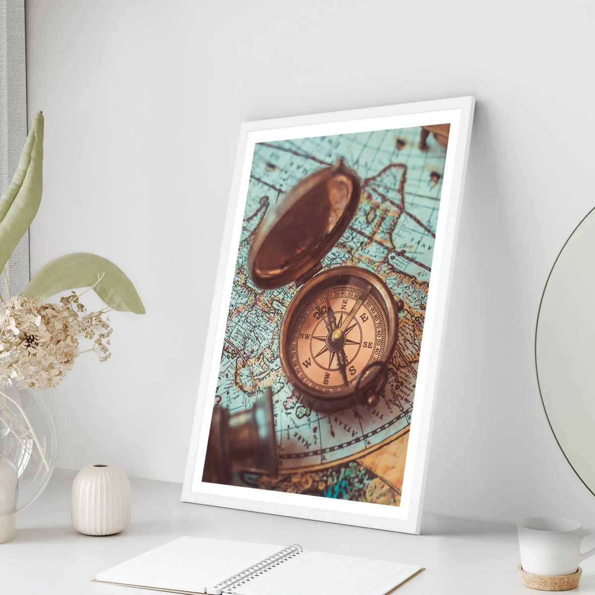 Poster in cornice bianca - Per il cercatore di avventure - 70x100 cm