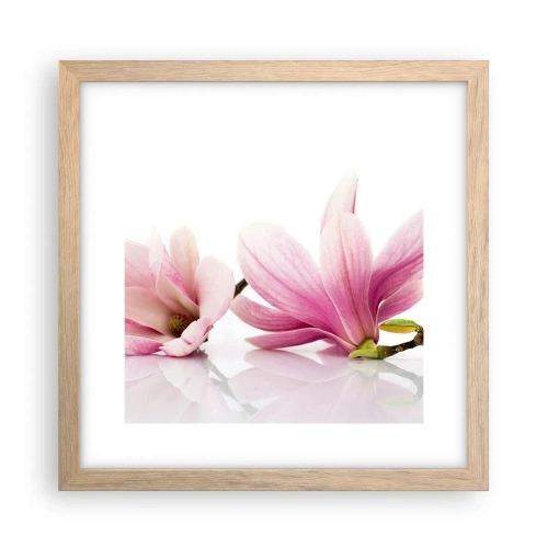 Poster in cornice rovere chiaro - Delicati come un soffio di primavera - 30x30 cm