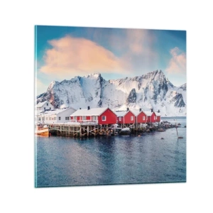 Quadro su vetro - Atmosfera del nord - 30x30 cm