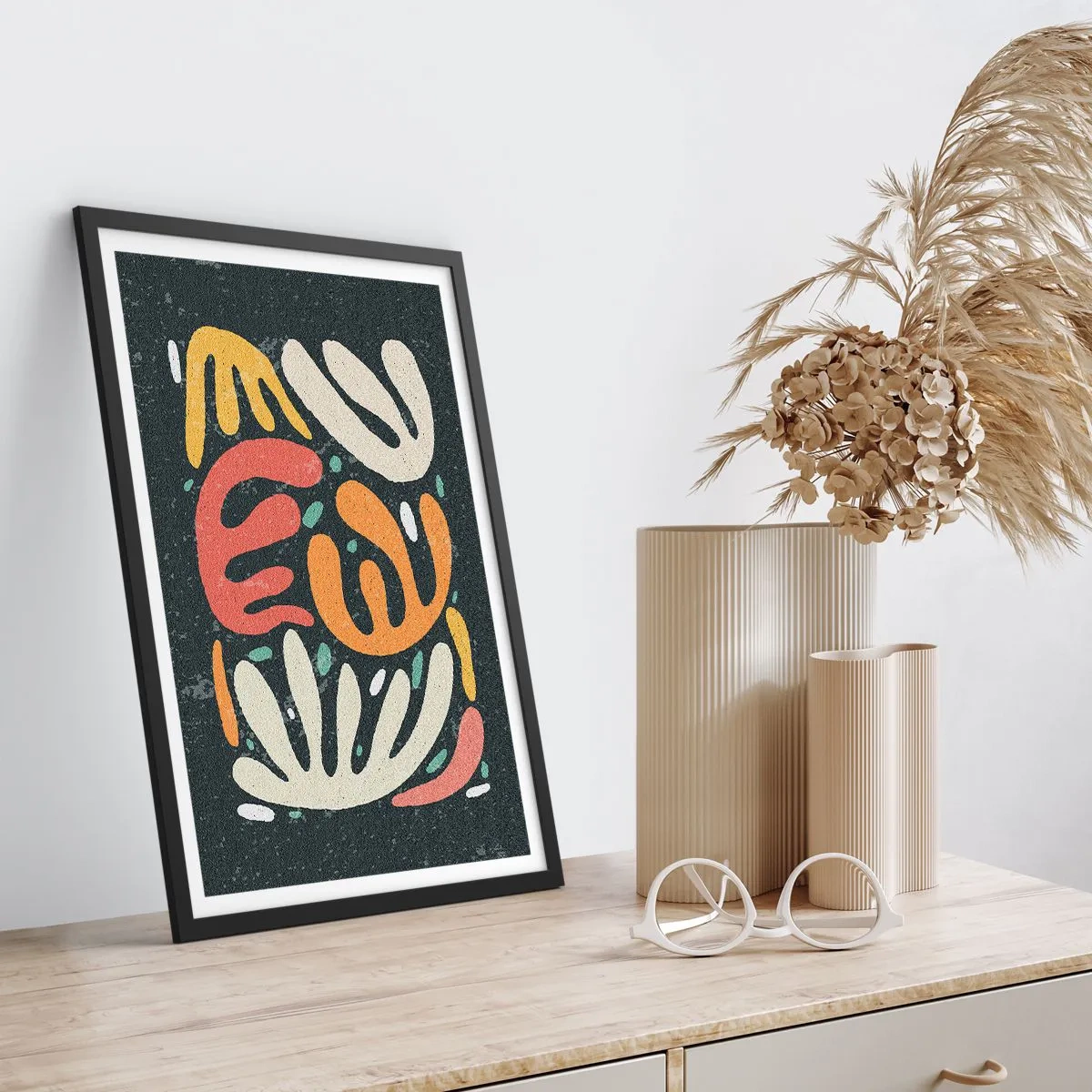 Poster in cornice nera - Composizione: adesso ti acchiappo - 70x100 cm