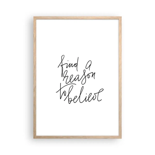 Poster in cornice rovere chiaro - è possibile - 50x70 cm