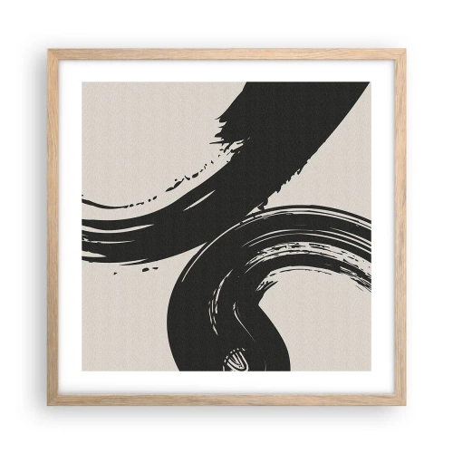 Poster in cornice rovere chiaro - Energico e circolare - 50x50 cm