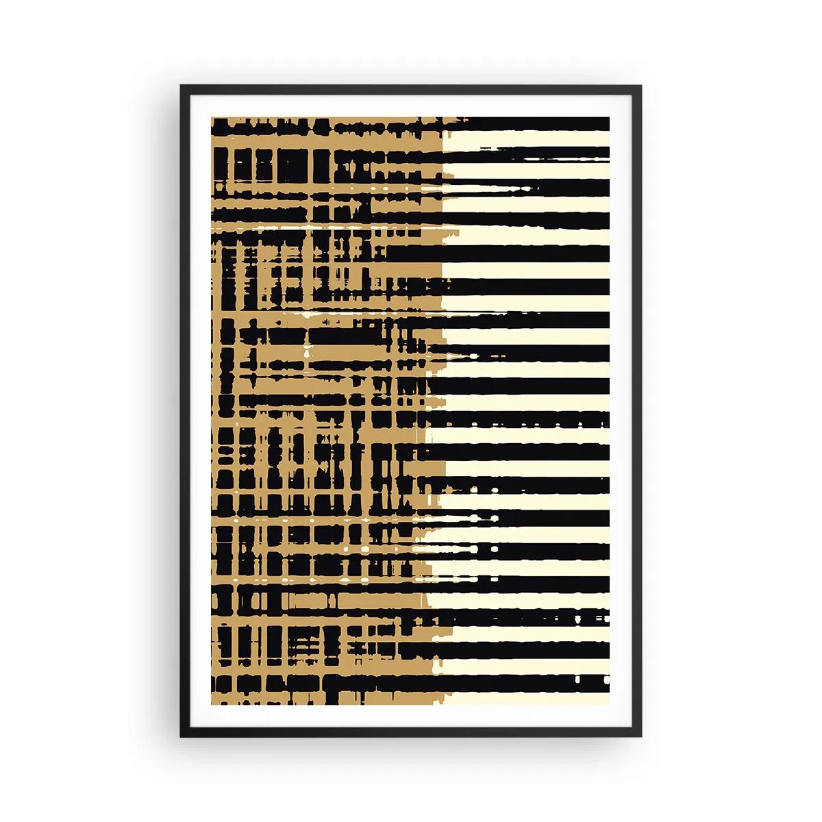 Poster in cornice nera - Astrazione architettonica - 70x100 cm