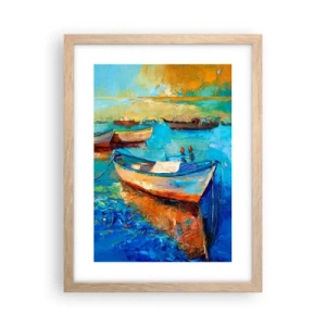 Poster in cornice rovere chiaro - Nella baia del sud - 30x40 cm