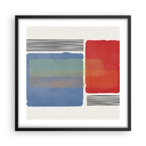 Poster in cornice nera - Spirito e lettera della geometria - 50x50 cm