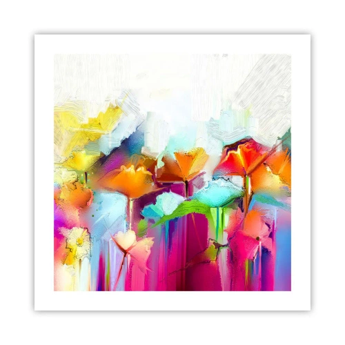 Poster - L'arcobaleno è fiorito - 50x50 cm