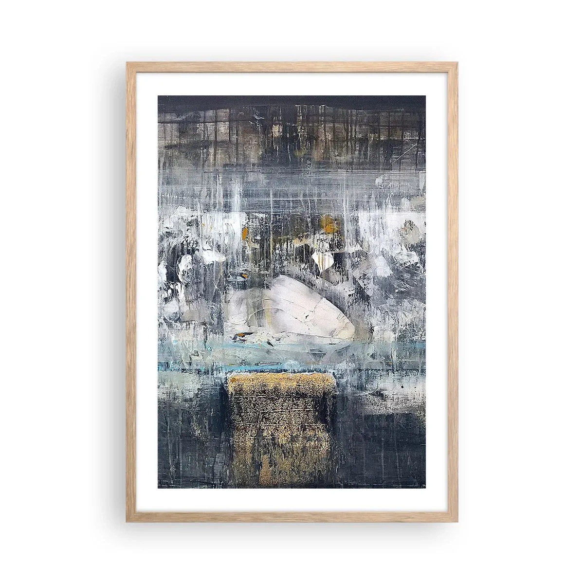 Poster in cornice rovere chiaro - Talvolta è facile, talvolta è difficile - 50x70 cm
