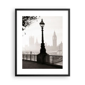 Poster in cornice nera - Un mattino a Londra - 40x50 cm