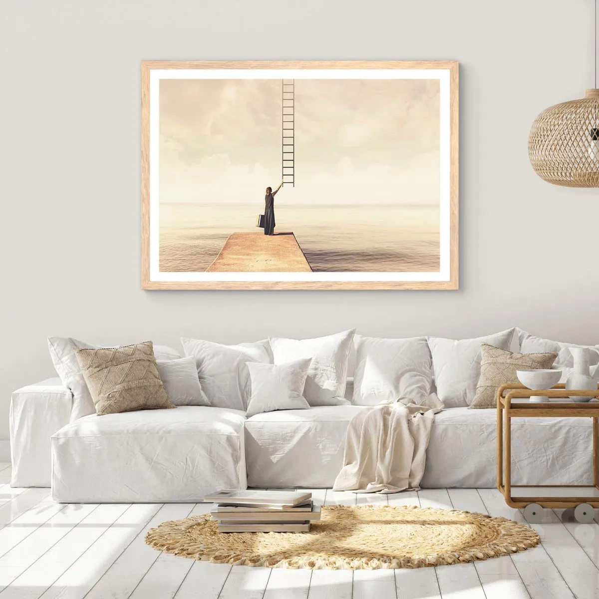 Poster in cornice rovere chiaro - Viaggio magico - 100x70 cm