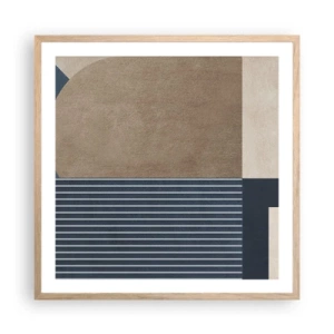 Poster in cornice rovere chiaro - Composizione di semplicità e rotondità - 60x60 cm