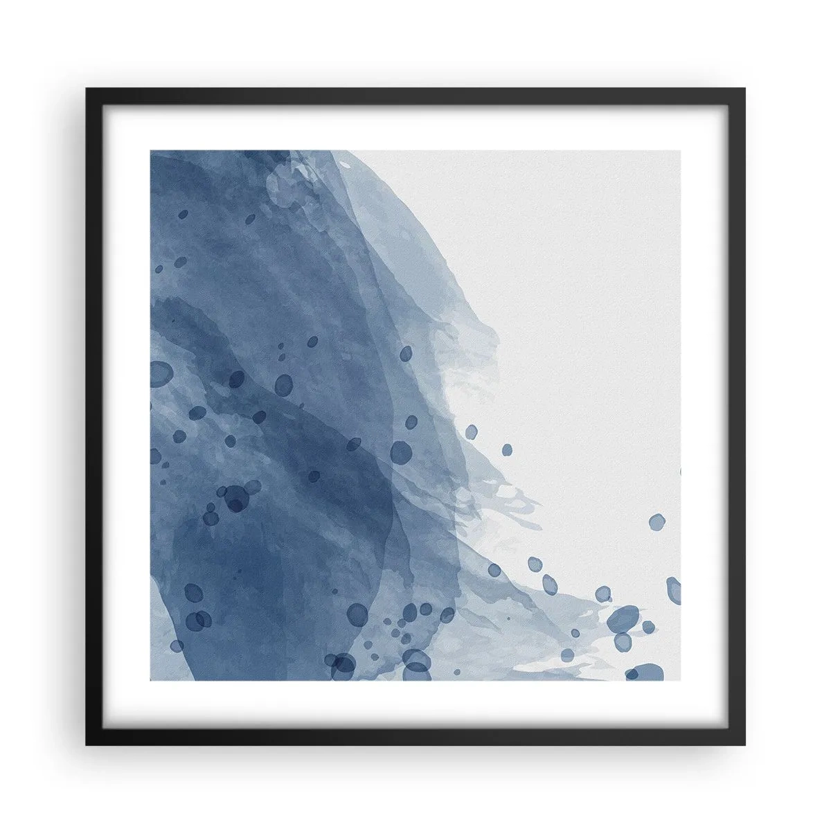Poster in cornice nera - Tulle blu - 50x50 cm