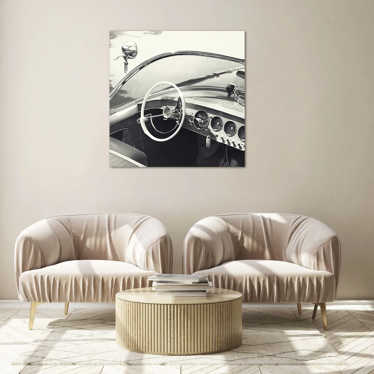 Quadro su vetro - Il ricco e il povero - 60x60 cm