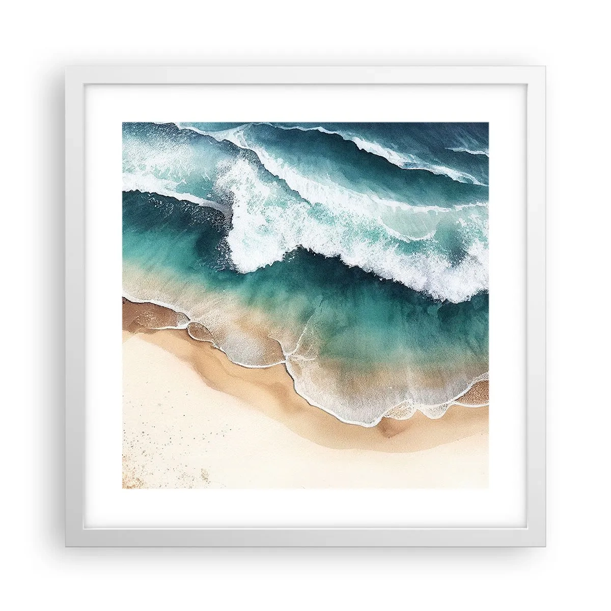 Poster in cornice bianca - L'eterno incontro - 40x40 cm