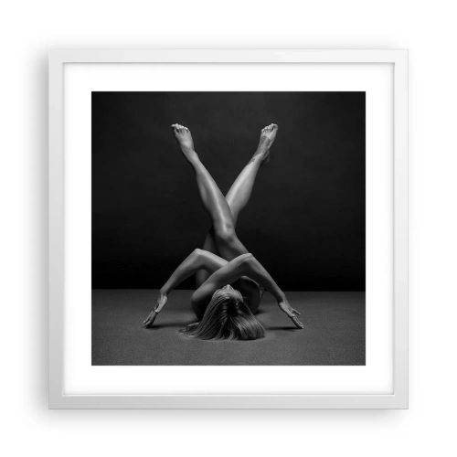 Poster in cornice bianca - Geometria del nudo - 40x40 cm