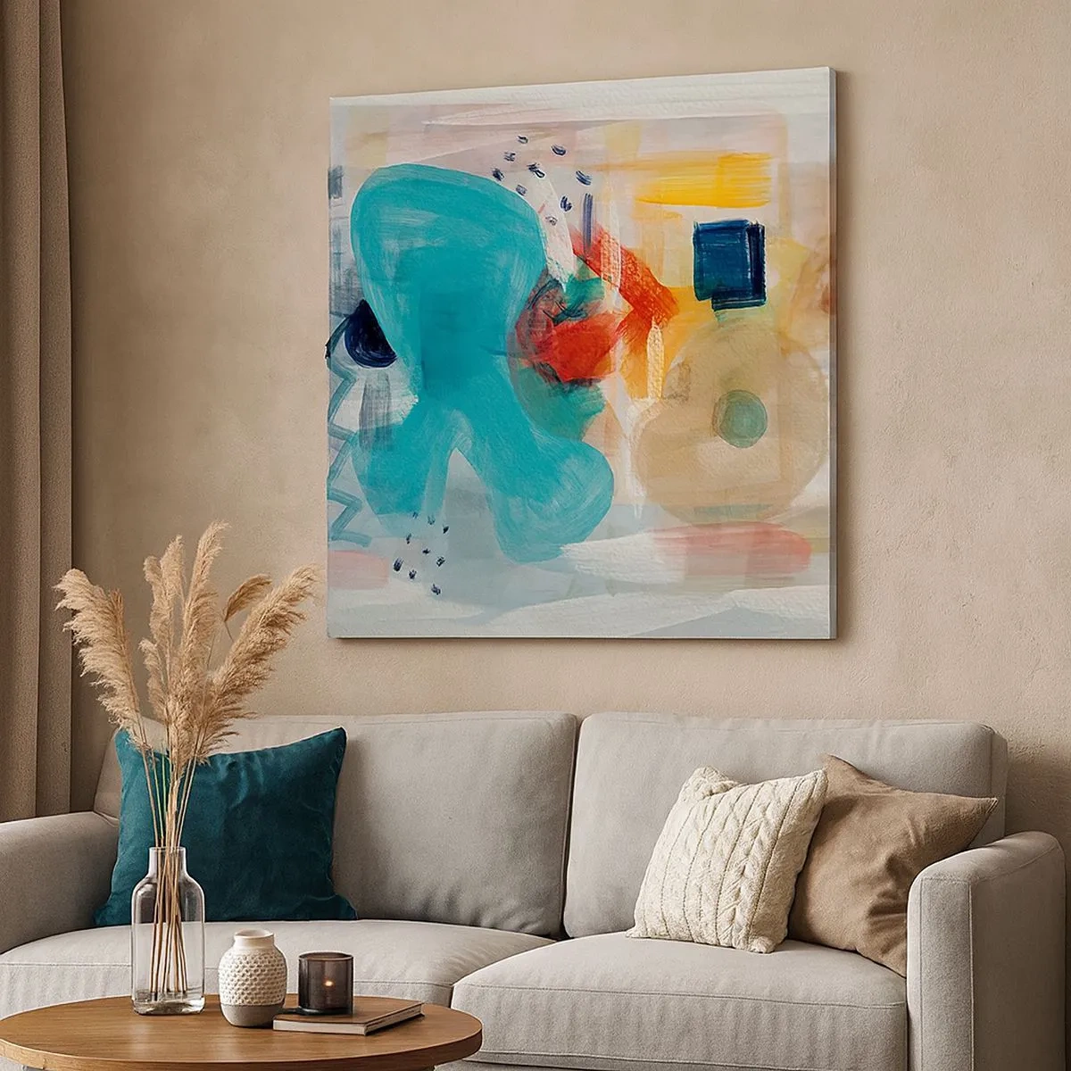 Quadro su tela - Stampe su Tela - Il gioco dei colori - 30x30 cm